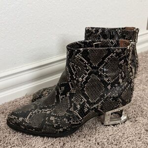 Jeffrey Campbell Snakeskin Ankle Boots